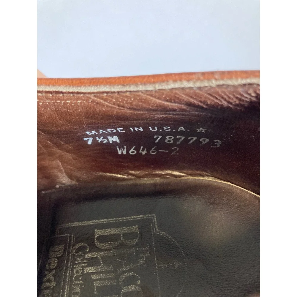 Dexter Beacon Hill Oxford Shoes Mens 7.5 M Brown‎ Leather Vibram Sole USA W646-2